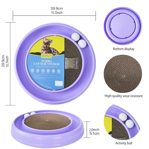 Cat Scratcher Toy Ball Track (Purple) - color: Purple