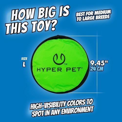 Hyper Pet Flippy Flopper Flying Disc Dog Toy 9 Inch, Floats, Colors Vary - size: Pack of 1