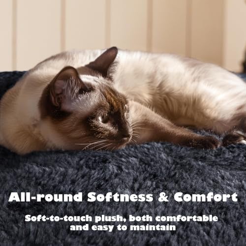 Yaheetech 54in Cat Tree Tower, 2 Caves, Kitten-Ear Perch & Scratching Posts - color: Black, size: 54in