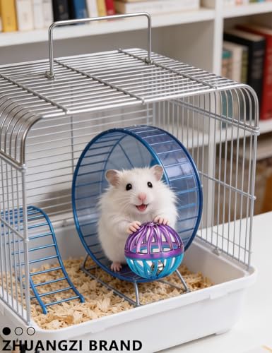 ZHUANGZI 5-Pack Bell Ball Hamster Toys for Dwarf Hamsters and Gerbils - size: 1.5''