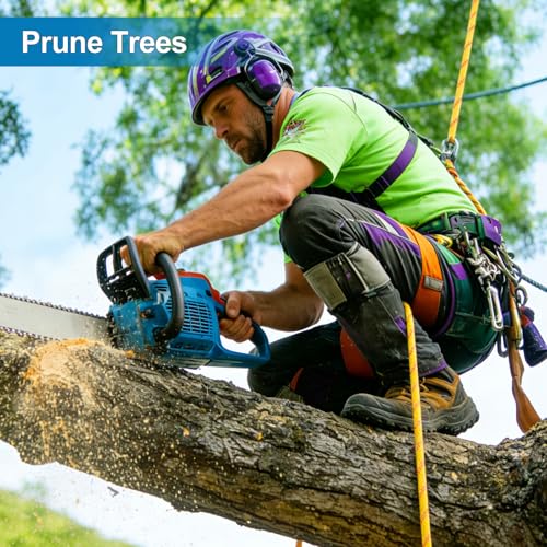 Static Climbing Rope - 12mm High Strength Arborist Rope 65FT for Outdoor Rappelling, Swing, Rigging, Tree Work, Camping - Blue - color: Blue, size: 65FT
