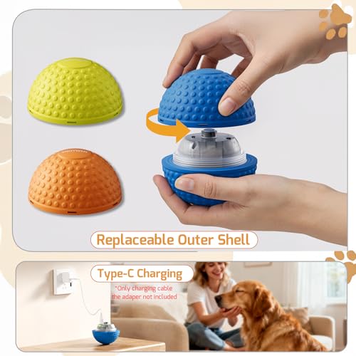 SNOYWEN Interactive Dog Toys, Automatic Moving Bouncing Pet Ball