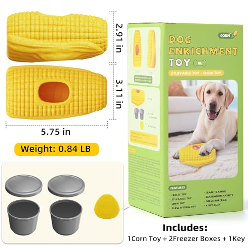 Mile High Life Dog Frozen Treat Toys, Interactive Dog Lick Toys with Dual Frozen Molds, Indestructible Aggressive Chew Toys to Keep Them Busy, Food Grade-Easy to Clean-Reduce Anxiety-Safe Chewing