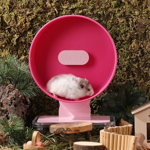 Super‑Silent Hamster Exercise Wheel – 10.2‑inch Quiet Running Spinner - color: Raspberry Pink, size: 10.2inch