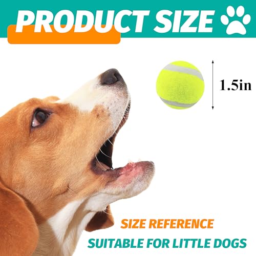 X-Small Dog Tennis Balls Dog Toys Ball 1.5" Pack of 12, Fit Ball Launchers - color: All glow-in-the-dark yellow tennis balls