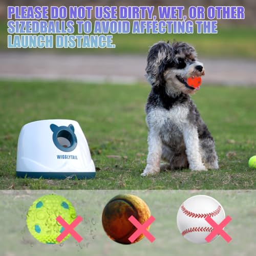 Automatic Dog Ball Launche with 9 Balls (2 inches) - color: WHITE