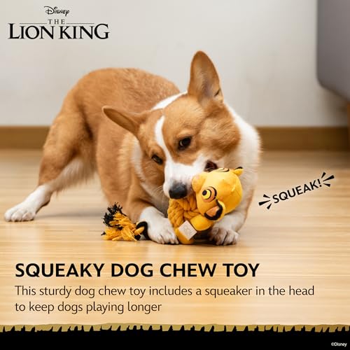 Disney for Pets The Lion King Simba Rope Body Dog Toy, 9 Inch - color: Simba Plush Rope, size: 9 Inch