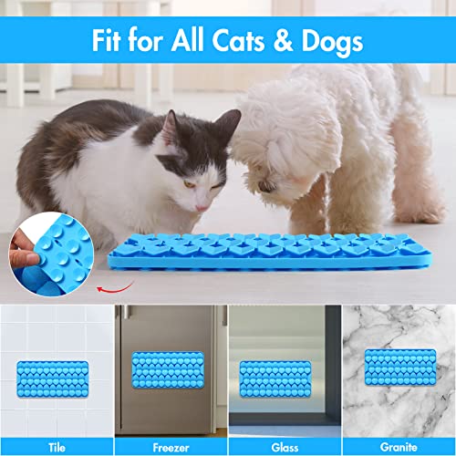 Silicone Snuffle Mat for Dogs, Blue, 14.6 x 7.3 inches - color: B(14.6"x7.3")-Blue