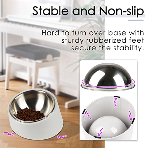 SUPERDESIGN Anti-Vomiting 15° Slanted Pet Bowl, S/0.5 Cup, Gray - color: Light Gray, size: S/0.5 Cup