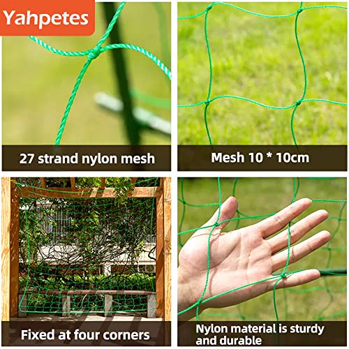 Yahpetes Garden Netting 1Pcs Garden Climbing Net Plant Trellis Plant net trelli Green Strong Nylon Ft Netting Heavy Duty Net Support for Climbing&Vining Plants (6'X3') - color: 6'x3'