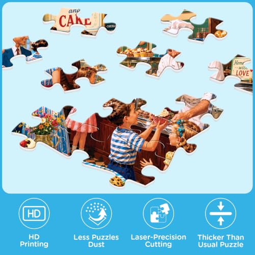 500 Piece Puzzle for Adults, Vintage Bakery Shop Jigsaw Puzzle 500 Pieces - color: Cake Shop Shopping