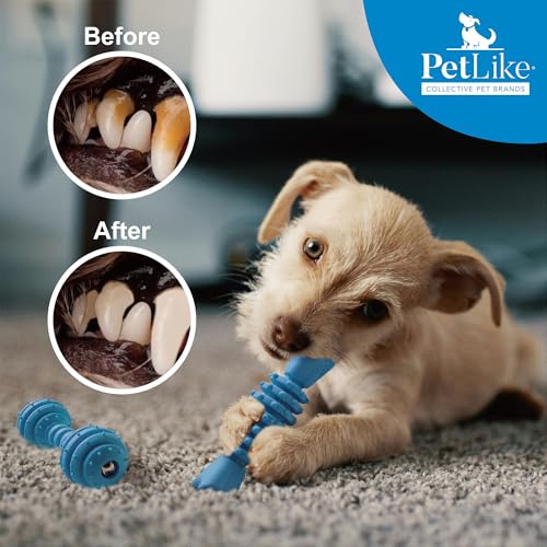 PetLike 8PCS Puppy Teething Toys Set - Interactive Dog Chew Toys with Ball & Cotton Ropes Safe & Durable Teething for Small Puppies(Blue) - color: Blue