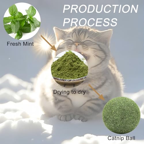 3 inch Giant Catnip Ball for Cats, Large Catnip Ball for Cats Indoor - size: 3 Inches