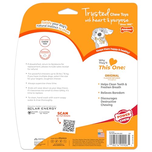 Nylabone Power Chew Wishbone Dog Chew Toy, Original Flavor, Medium - size: Medium (1 Count)