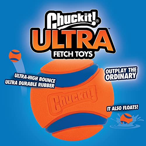 Chuckit! Ultra Ball Dog Toy (Small) and ChuckIt! Sport 14S Dog Ball Launcher