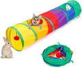 Cat Tunnel Toy with Hanging Ball, Cat Tunnel，Cat Tunnels for Indoor Cats - style: Straight tunnel