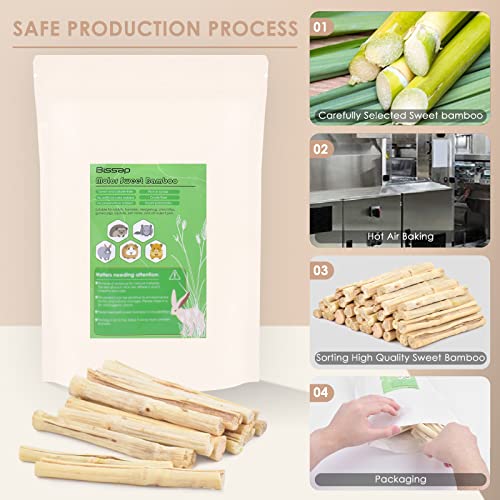 Bissap 700g/1.5Ib Sweet Bamboo Chew Sticks for Rabbits, Bunny Chewing Sticks for Rabbits Hamster Chinchilla Guinea Pigs Rabbit Small Animals Natural Treats Teeth Grinding Toys - size: 1.54 Pound (Pack of 1)