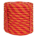 1/2 Inch Static Climbing Rope (100 Ft) - 9000lbs High Strength Arborist Bull Rope for Tree Pulling, Rigging & Rappelling - 48 Strand Polyester Braided Core, Red - size: 1/2in x 100ft, style: Red