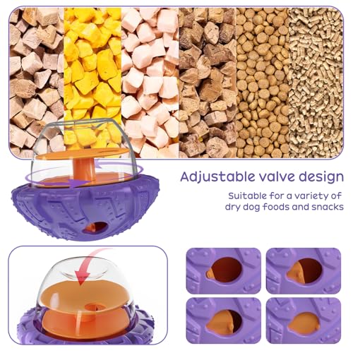 BoYoYo Interactive Dog Puzzle Toy for Smart, Dog Enrichment Toys to Keep Them Busy, Cognitive Dogs Toy to Stimulate Their Brain, Dog's Treat Dispensing Toys with Slow Feeder, Easy to Clean - color: Purple