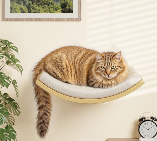 4-PCS Cat Wall Shelves with Foam-Padded Bed & Sisal Steps for Indoor Cats - color: Combo C (1 Foam-Mat Bed, 2 Steps&1 Shelf)