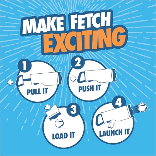 Chuckit! Cannon 16S Dog Ball Launcher, 16 Inch Size, Includes 4 Balls Total - size: Small