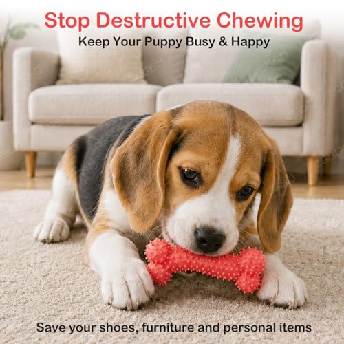 Puppy Toys, 6 Pack Dog Chew Toys, Teething Toys for Small Dogs, Red - color: Red, size: Small（6Pack）