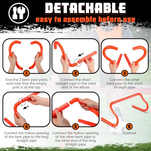 Gemscream 5 Pcs Speed Agility Training Hurdles Detachable Durable Equipment Plyometric and All Purpose Speed Training Hurdle Equipment for Athletes Soccer Basketball