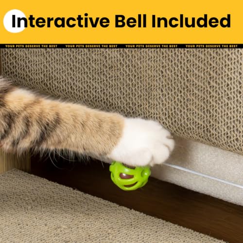 Conlun Cardboard Cat Scratcher,30" L-Shaped Scratch Pad - size: 30"