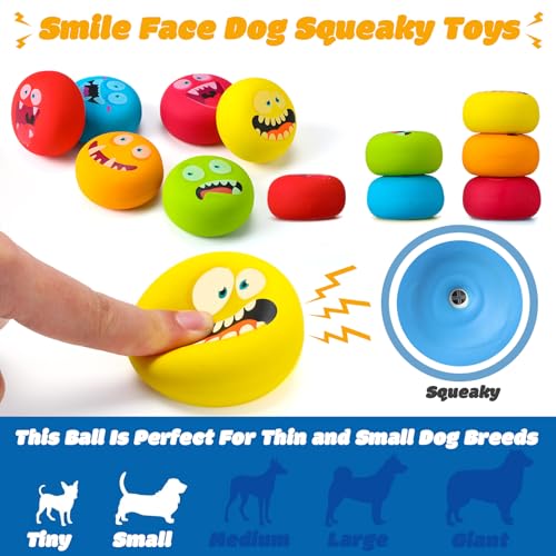 Hungdao 12 Pcs Squeaky Dog Toys, Small Dog Ball Bulk, Rubber Latex, Novelty - style: Novelty
