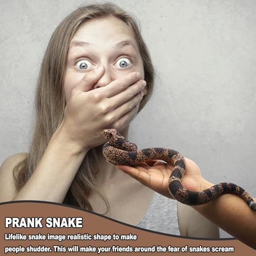 Upitry Rubber Snakes Fake Snake - Rattlesnake Realistic Keep Birds Away - style: 1PCS Soft Rattlesnake