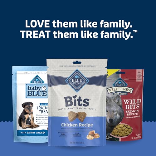 Blue Buffalo Bits Soft Dog Treats for Training, Made with Natural Ingredients & Enhanced with DHA, Chicken Recipe, 19-oz Bag (Pack of 4) - size: 19 Ounce (Pack of 4)