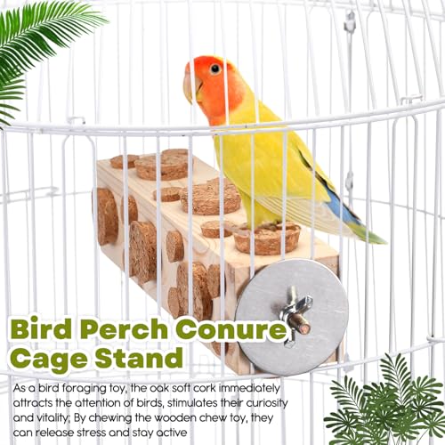 Skyygemm 2 Pcs Bird Foraging Toys Wood Parrot Chew Toys, 7.9 Inch