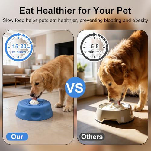 H&H Pets Dog Lick Bowl with Built-in Ball for Liquid Treats – Interactive Dog Feeding Bowl with Rolling Ball, Anti-Spill, Enrichment Lick Toy for All Breeds & Puppy