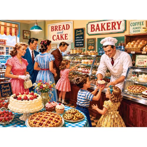 500 Piece Puzzle for Adults, Vintage Bakery Shop Jigsaw Puzzle 500 Pieces - color: Cake Shop Shopping