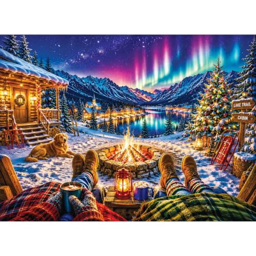 500 Piece Puzzles for Adults, Cozy Winter Cabin Jigsaw Puzzle 500 Pieces - color: Winter Cabin