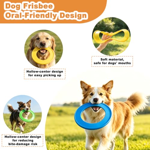 Dog Flying Disc, 4 Pack Dog Toy Gift Set for Medium & Large Dogs - size: 4PC