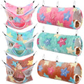 Sweetude 6 Pcs Rat Hammock Set Ferret Hanging Tunnel 3 Tier Guinea Pig Hammocks Hideout Soft Chinchilla Bed for Cage Accessories Hide,Play and Sleep(Dreamy,Star) - color: Dreamy