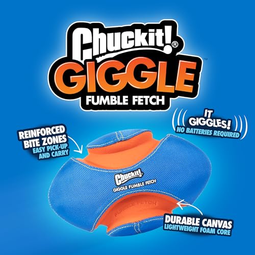 Chuckit! Giggle Fumble Fetch Ball Dog Toy 7.9", Makes Funny Giggle Sounds - style: Giggle Fumble