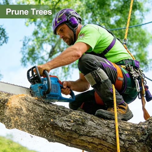 Static Climbing Rope - 12mm High Strength Arborist Rope 65FT for Outdoor Rappelling, Swing, Rigging, Tree Work, Camping - Green - color: Green, size: 65FT