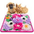 Snuffle Mat for Dogs,Dog Feeding Mat Sniff Mat Interactive Dog Puzzle Mat for Training and Stress Relief Encourages Natural Foraging Skills (Pink) - color: pink