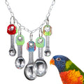 Litewoo Bird Stainless Steel Bell Toys, Safe and Stable Hanging Spoons Pipe Chew Bite Toy（E） - color: Toy E