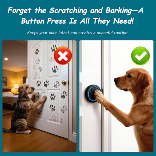 Halo Paw Smart Dog Door Bell–BK Dog Bells to Go Outside (2 Chimes & 1 Bell) - color: 2 Receivers & 1 Bell