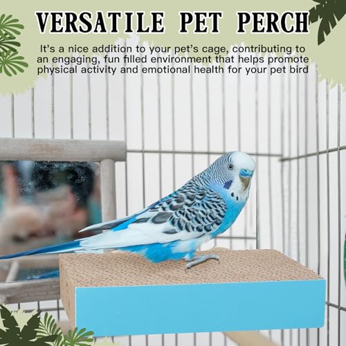 Skyygemm 3 Pcs Cardboard Bird Perch Chew Toys for Paw Grinding, Medium - size: Medium