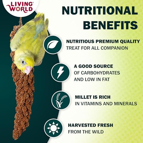 Living World - Millet Spray for Birds, 7 Oz - size: 7 Ounce (Pack of 1)
