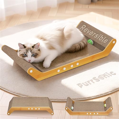 Cat Scratching Board Pad 24" Large Horizontal Bed with Ball Track