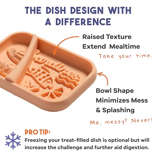 Sardina - Silicone Lick Mat + Slow Feeder for Cats & Small Dogs (Melon) - color: Melon