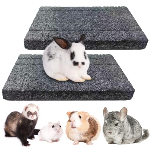 BNOSDM Chinchilla Scratch Foot Pads Natural Hamster Grinding Claw Mats 2Pcs - color: Black 2x Small