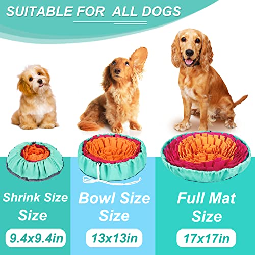 Vivifying Snuffle Mat for Dogs, Interactive Sniff Mat for Slow Eating and Keep Busy, Adjustable Dog Digging Toys Encourages Natural Foraging Skills and Mental Stimulation - color: Rose Red Orange