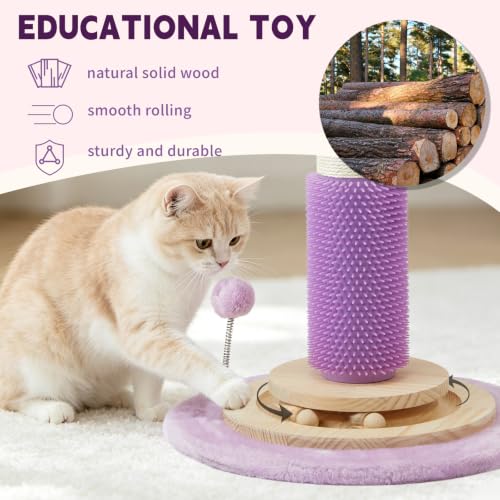 45" Tall Cat Scratching Post for Large,Heavy Duty Scratcher Tree - color: pruple-45inch