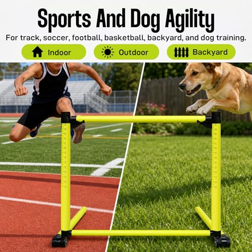 3 Pack Adjustable Height Hurdles Training Equipment, Detachable